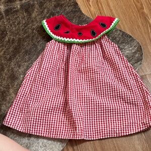 Starting Out Red and Green Gingham Dress